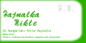 hajnalka mikle business card